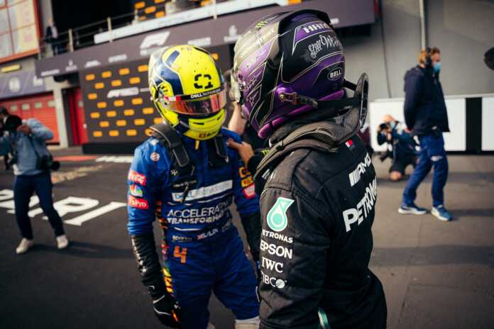 Lando Norris, Lewis Hamilton, McLaren, Mercedes