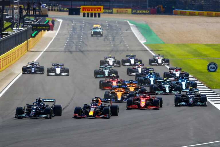Lewis Hamilton, Max Verstappen, Charles Leclerc, Valtteri Bottas, Lando Norris