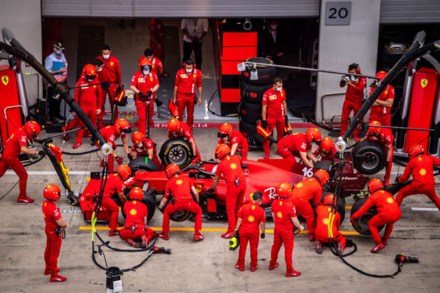Charles Leclerc, Ferrari, boxutca