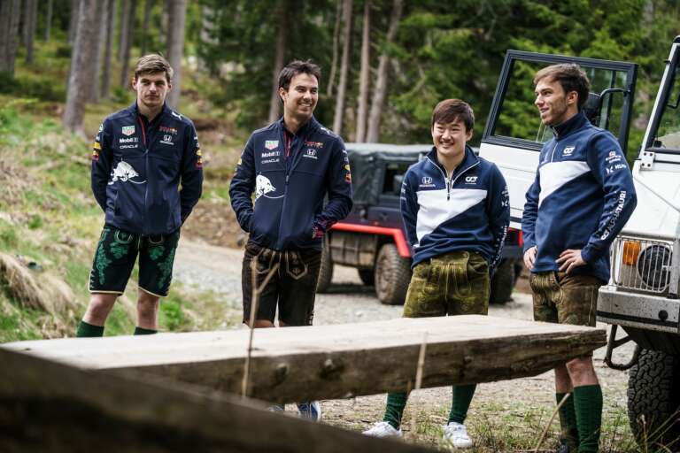 Max Verstappen, Sergio Perez, Yuki Tsunoda, Pierre Gasly, red bull