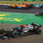 Valtteri Bottas, Lando Norris, crash, képek