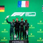 Esteban Ocon, Sebastian Vettel, Lewis Hamilton, Laurent Rossi