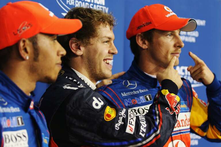 jenson button, sebastian vettel, lewis hamilton