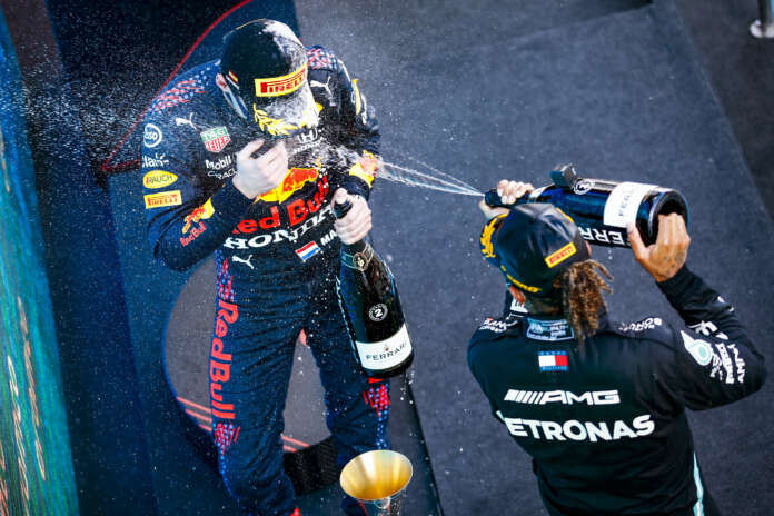 Lewis Hamilton, Max Verstappen, racingline