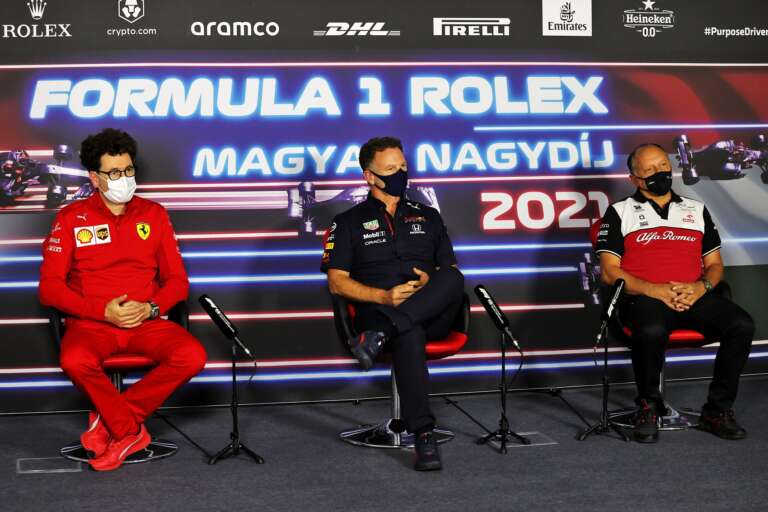 Mattia Binotto, Christian Horner, Frederic Vasseur