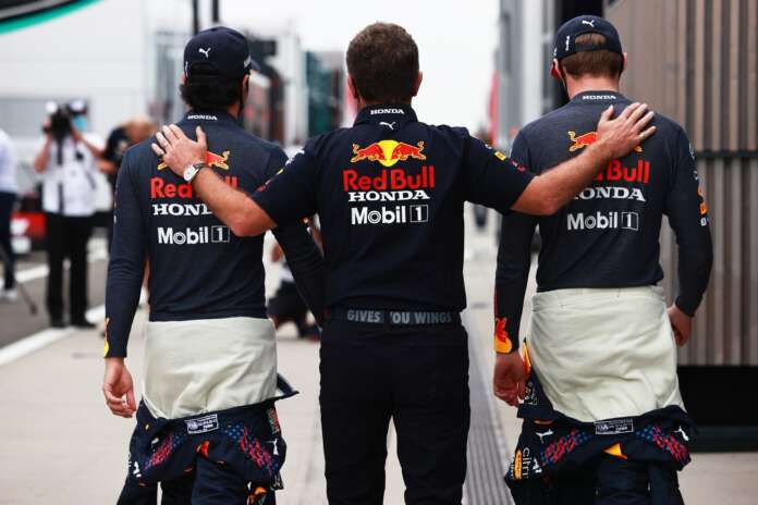 Christian Horner, Max Verstappen, Sergio Perez, red bull