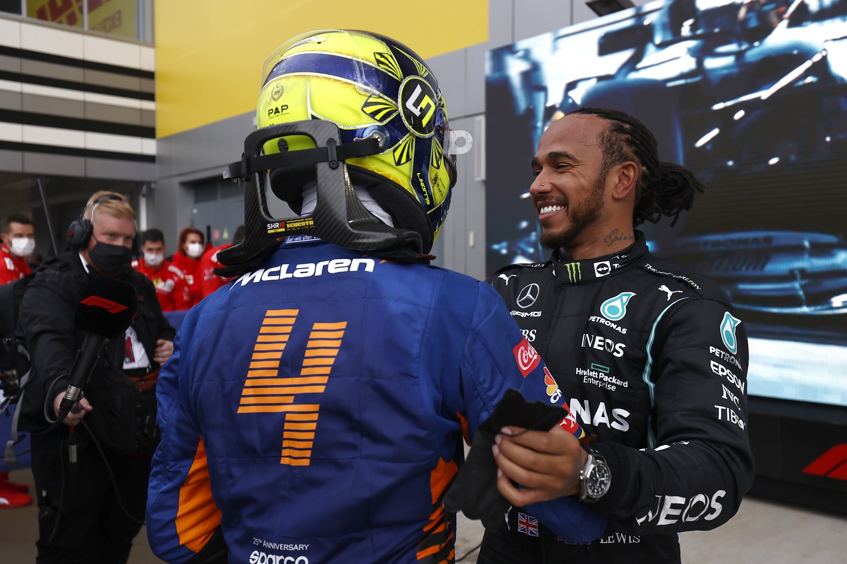 lando norris, lewis hamilton