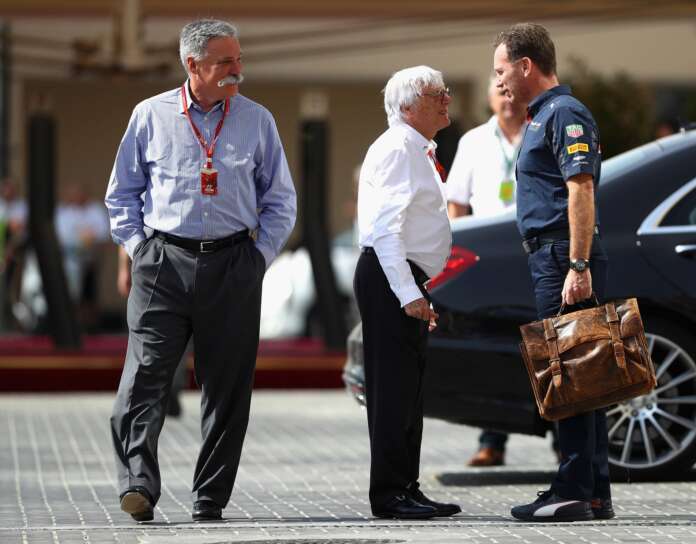Christian Horner, Bernie Ecclestone, Chase Carey