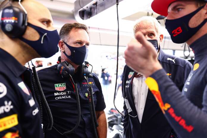 Christian Horner, Helmut Marko, Max Verstappen