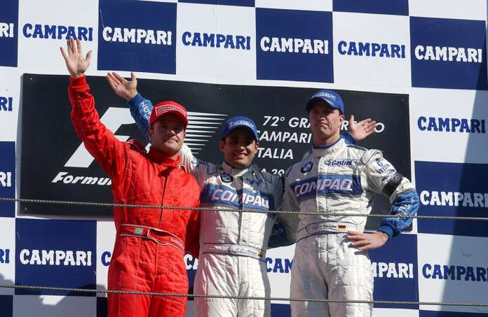 rubens barrichello, juan pablo montoya, ralf schumacher