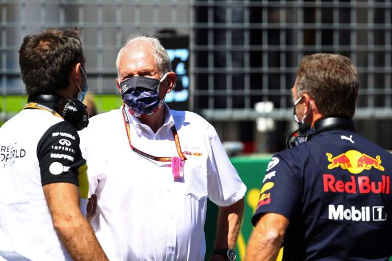 Cyril Abiteboul, Helmut Marko, Christian Horner, Red Bull