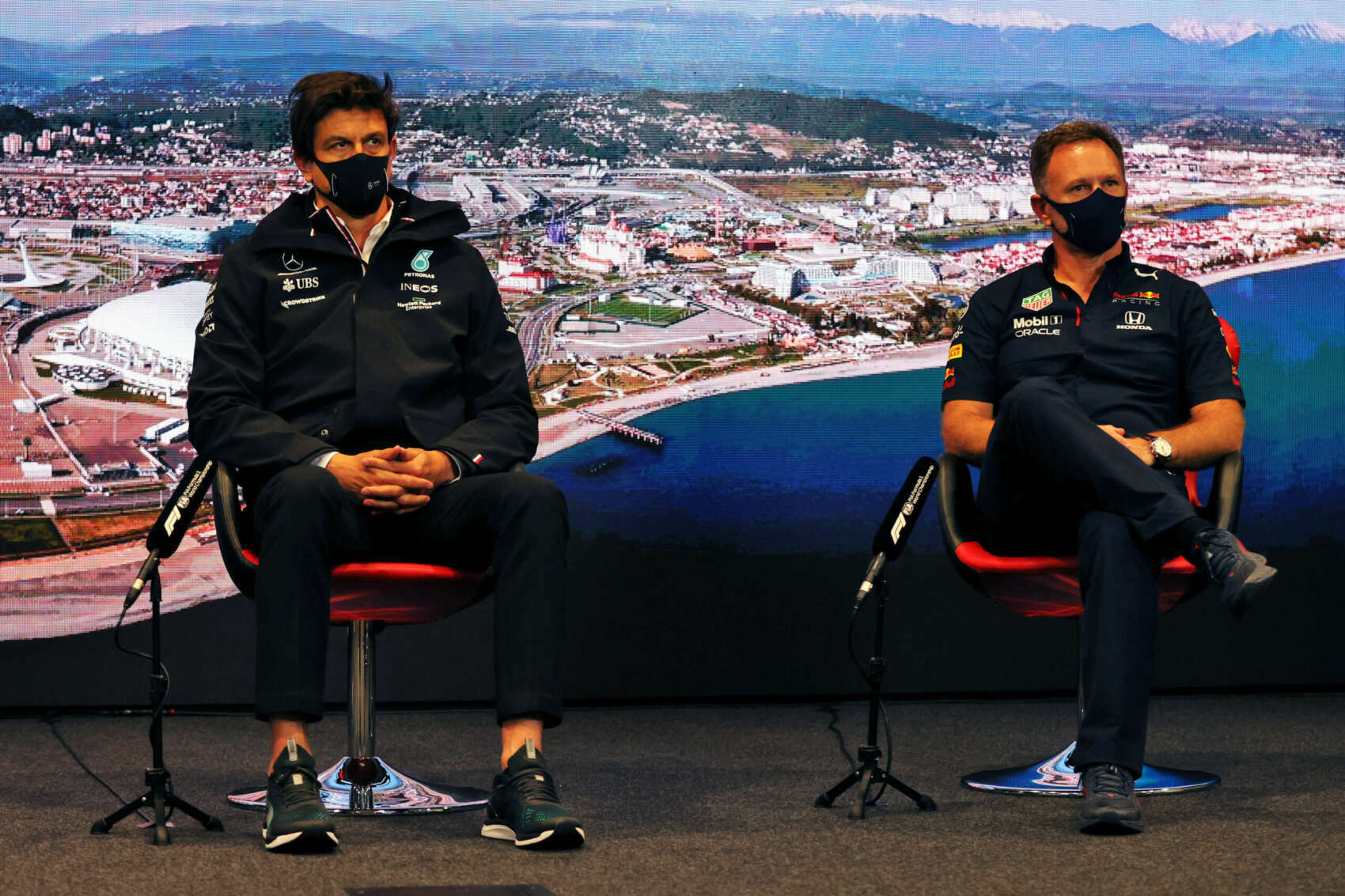 Wolff, Horner, racingline