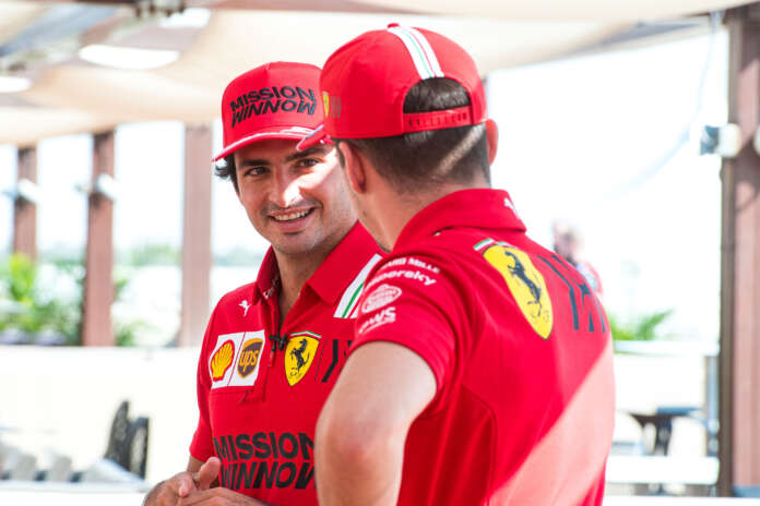 Sainz, Leclerc, racingline