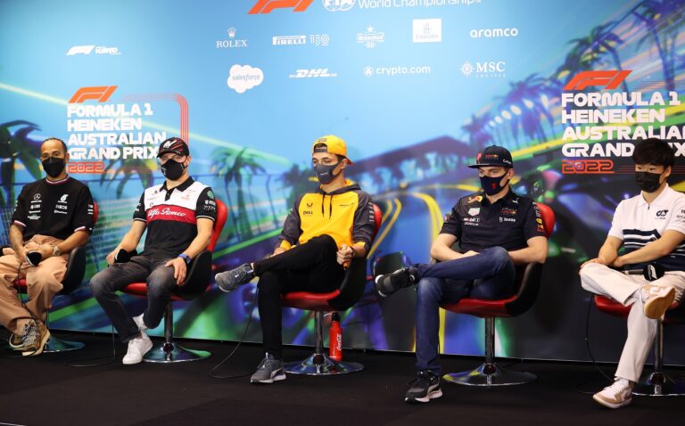 Lewis Hamilton, Valtteri Bottas, Lando Norris, Max Verstappen, Yuki Tsunoda