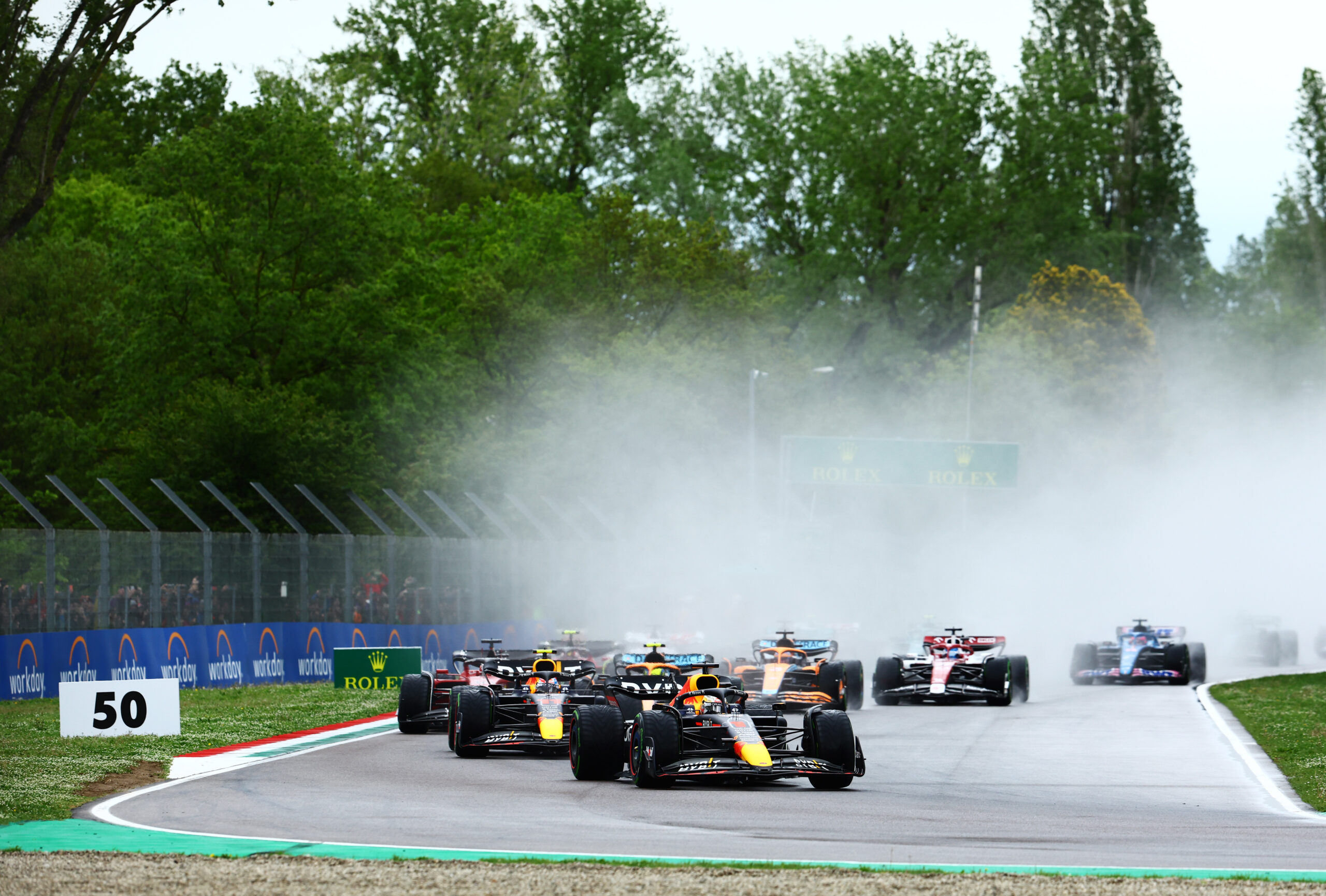 Imola, Verstappen, Pérez, Red Bull, rajt