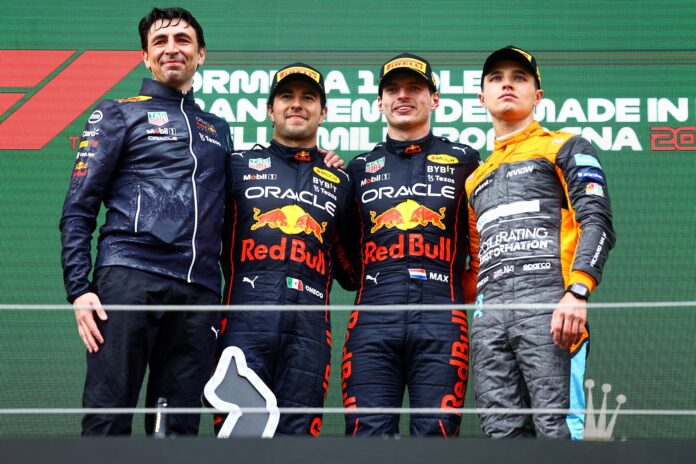 Max Verstappen, Sergio Perez, Lando Norris, red bull