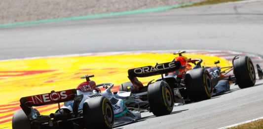 George Russell, Mercedes, Sergio Perez, Red Bull, Spanyol Nagydíj