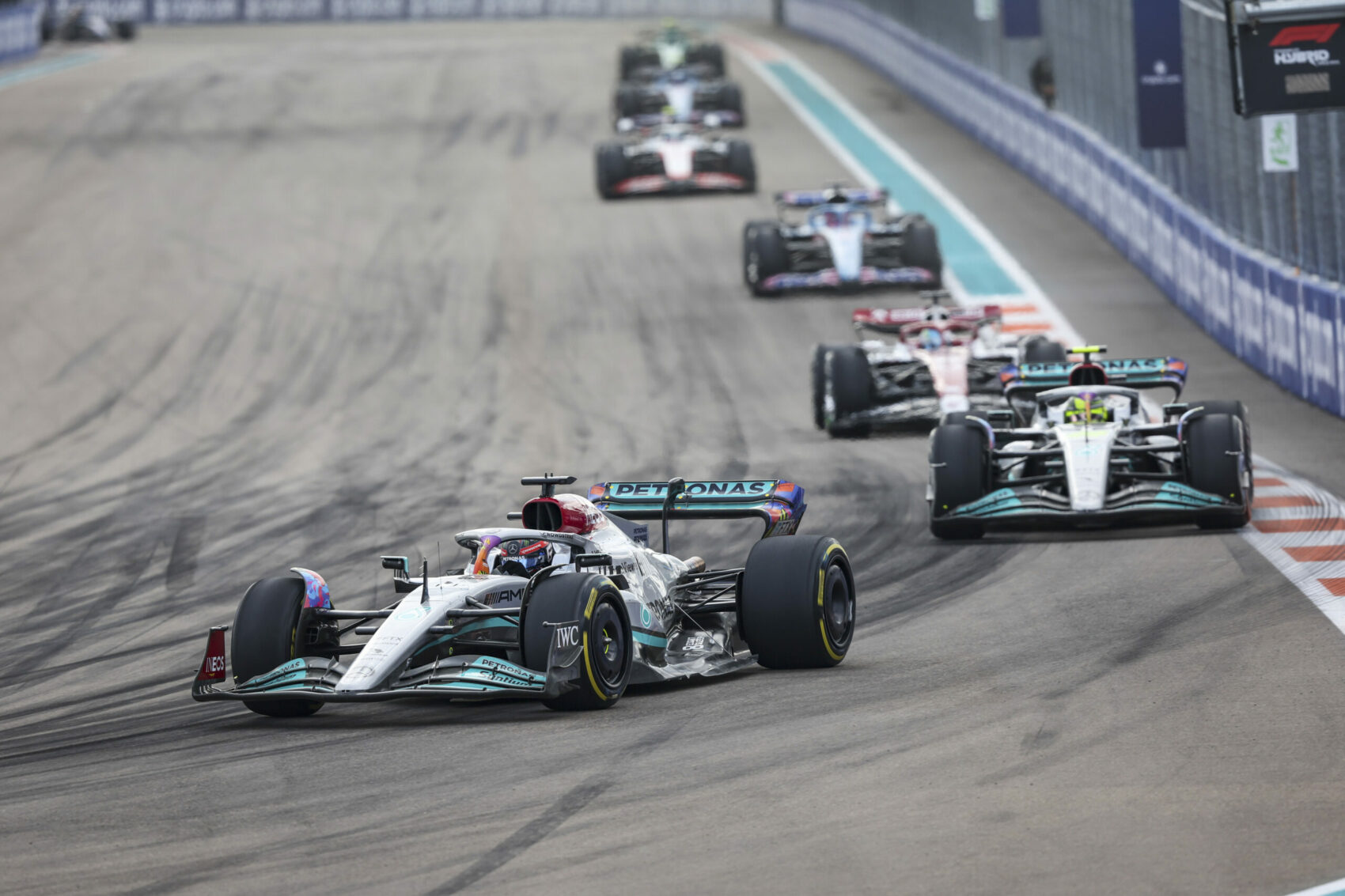 George Russell, Lewis Hamilton, Mercedes, Miami Nagydíj