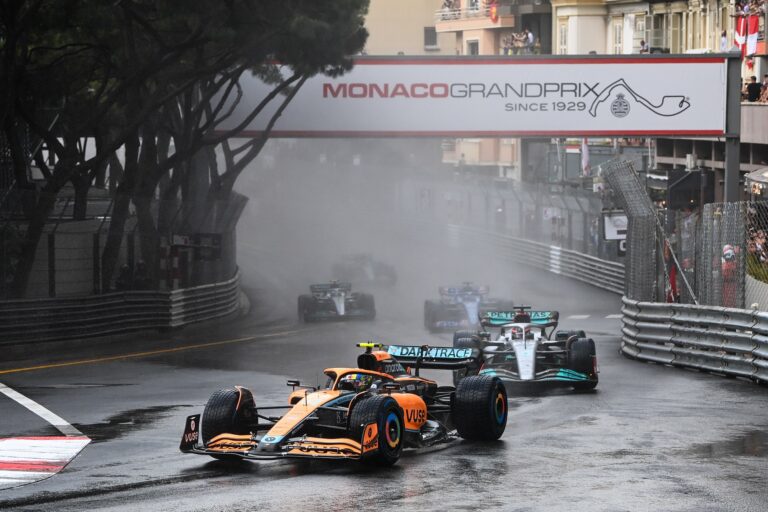 Lando Norris, George Russell, McLaren, Mercedes, F1, Monaco