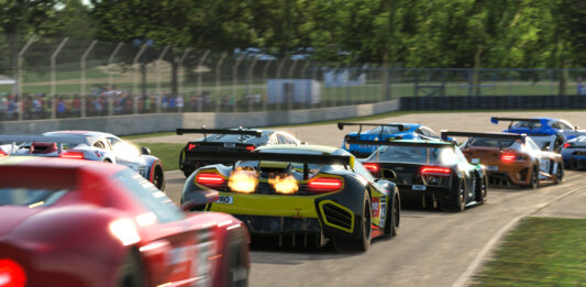 SIM Liga GT3 autók hátulról