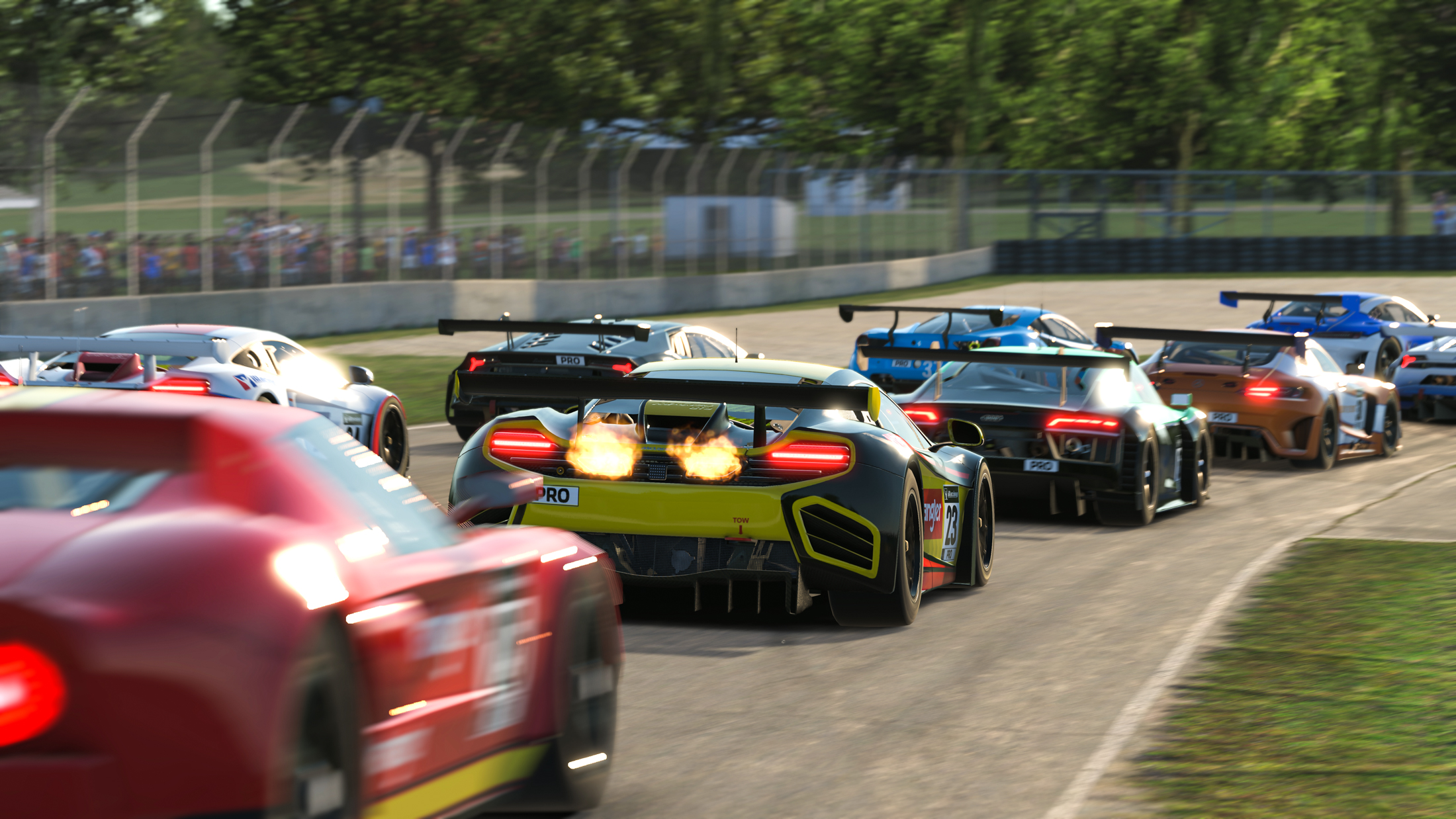 SIM Liga GT3 autók hátulról