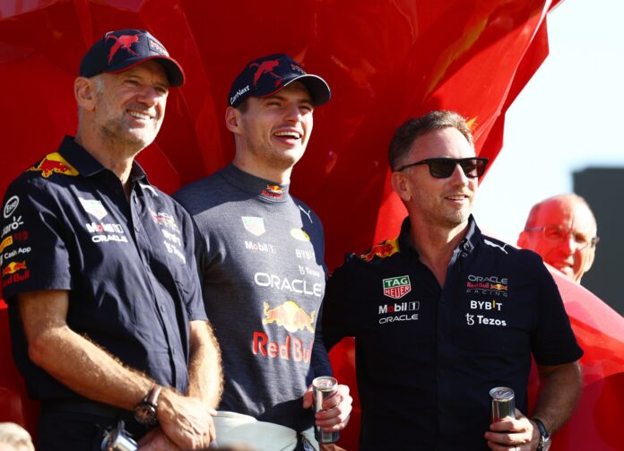 adrian newey, max verstappen, christian horner, red bull