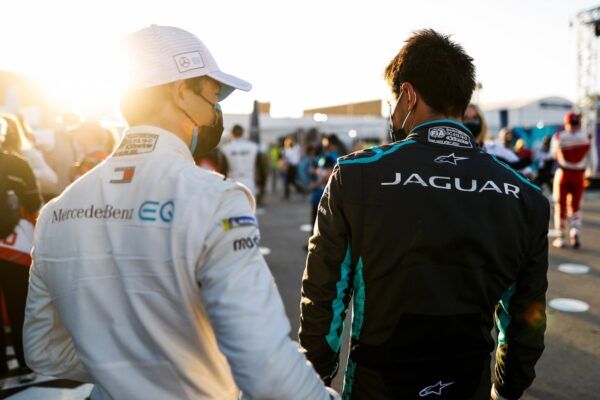 Nyck de Vries, Mercedes EQ, Mitch Evans, Jaguar, FE, Formula E