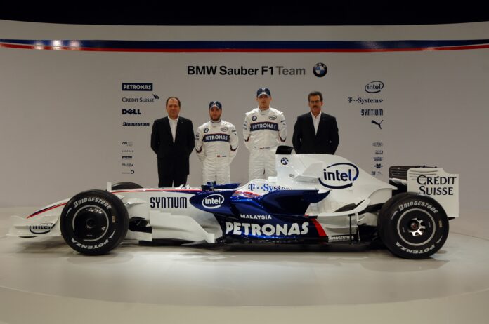 Willy Rampf, Nick Heidfeld, Robert Kubica, Mario Theissen, bmw
