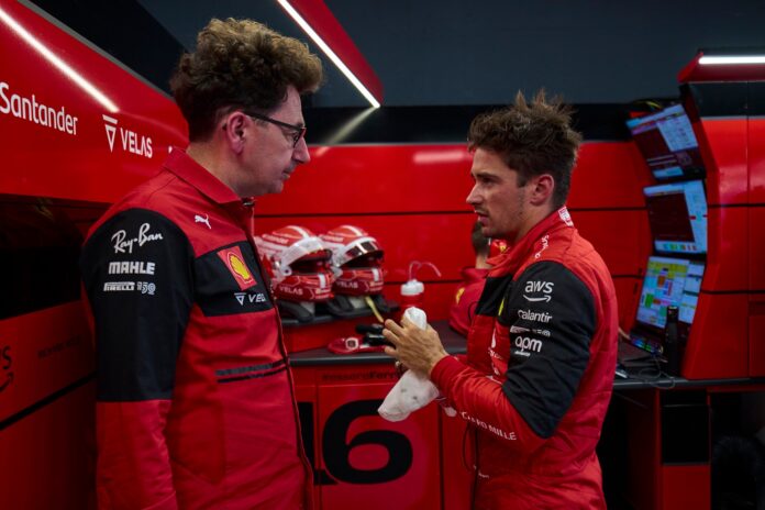 mattia binotto, charles leclerc