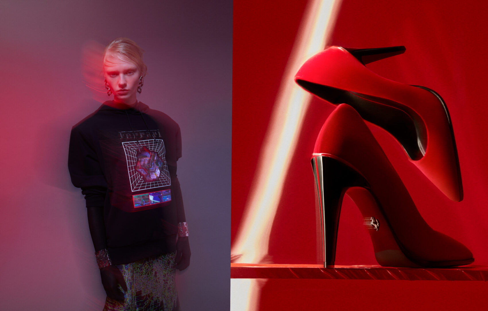 Leclerc és Sainz overálja modelleken virított a milánói divathéten