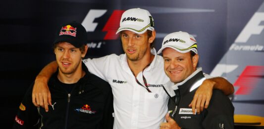 Sebastian Vettel, jenson button, Rubens Barrichello