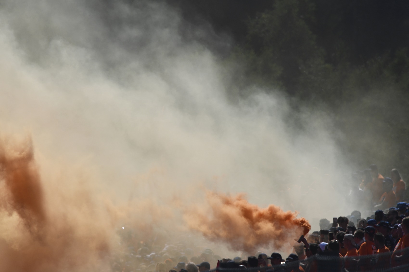 holland rajongók, fans, füstbomba