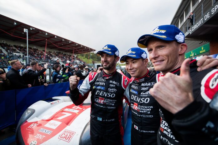 Mike Conway, Kamui KObayashi, José Maria Lopez, Toyota Gazoo Racing, Hypercar, Le Mans, WEC