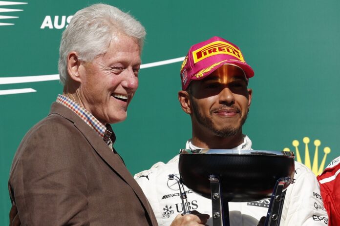 bill clinton, lewis hamilton, mercedes