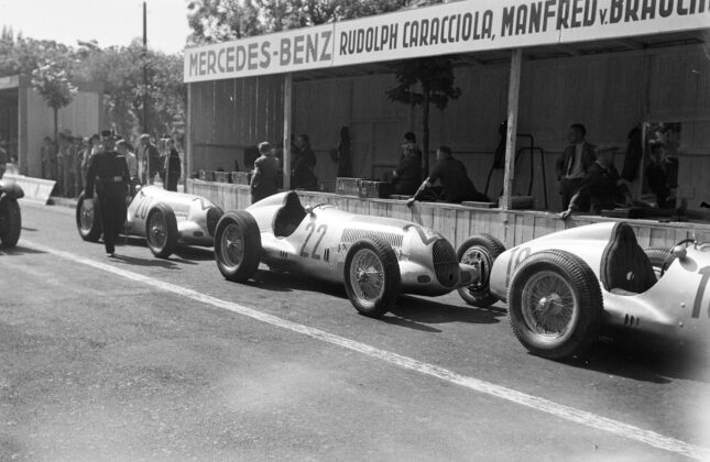 Louis Chiron, Manfred von Brauchitsch, Rudolf Caracciola, mercedes