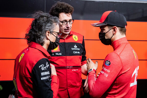 Mattia Binotto, Laurent Mekies, Charles Leclerc