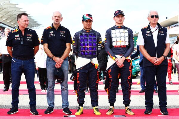 christian horner, adrian newey, sergio perez, max verstappen, helmut marko