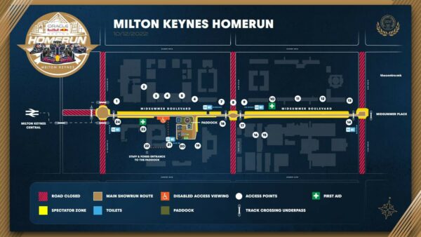 Map of MK Homerun 2022, red bull