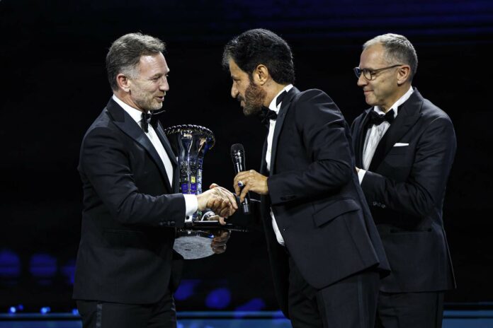 Christian Horner, Stefano Domenicalo, Mohammed ben Sulayem, FIA