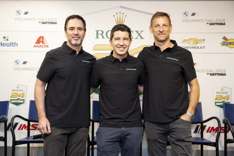 Jimmie Johnson, Mike Rockenfeller,, Jenson Button