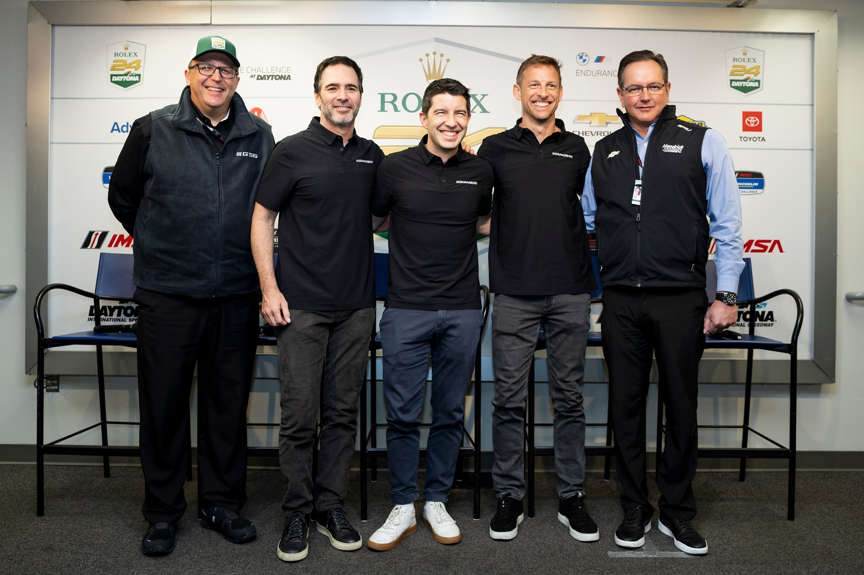 John Doonan, Jimmie Johnson, Mike Rockenfeller, Jenson Button