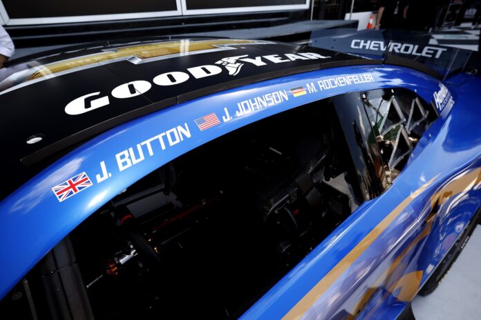 Jenson Button, Jimmie Johnson, Mike Rockenfeller, nascar