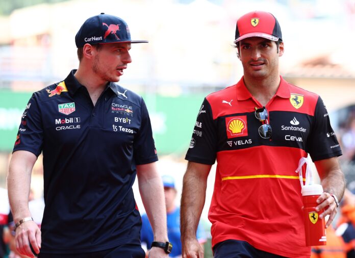 Max Verstappen, Carlos Sainz, Red Bull, Ferrari