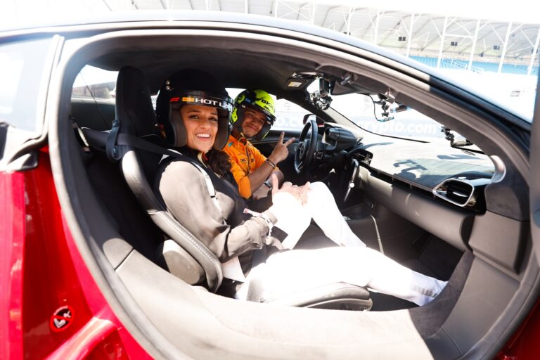 Lando Norris, Michelle Rodriguez, McLaren, Pirelli