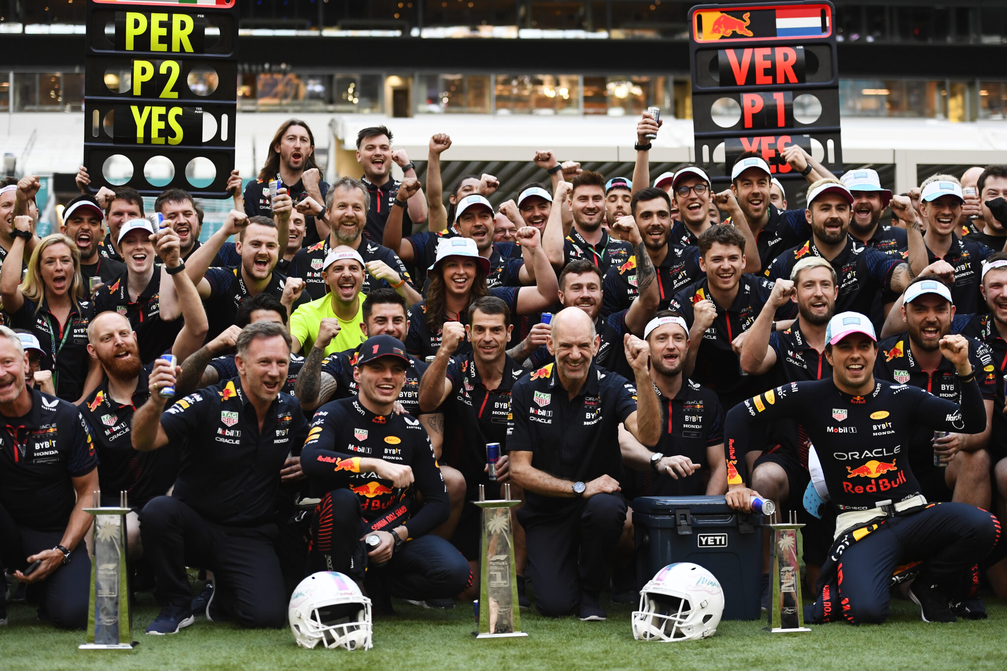 Red Bull Max Verstappen Christian Horner Adrian Newey Sergio Perez