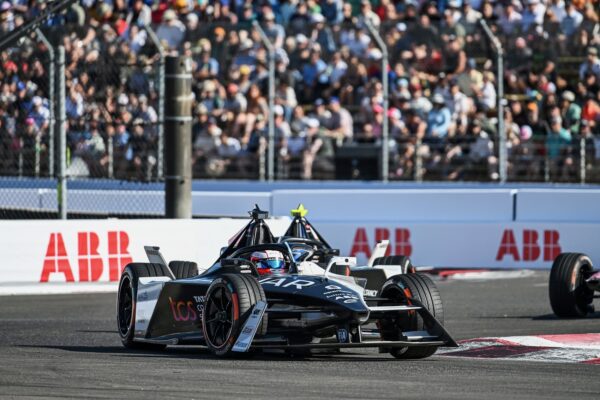 PORTLAND INTERNATIONAL RACEWAY, UNITED STATES OF AMERICA - JUNE 24: Mitch Evans, Jaguar TCS Racing, Jaguar I-TYPE 6, leads Sam Bird, Jaguar TCS Racing, Jaguar I-TYPE 6 during the Portland at Portland International Raceway on Saturday June 24, 2023 in Portland, United States of America