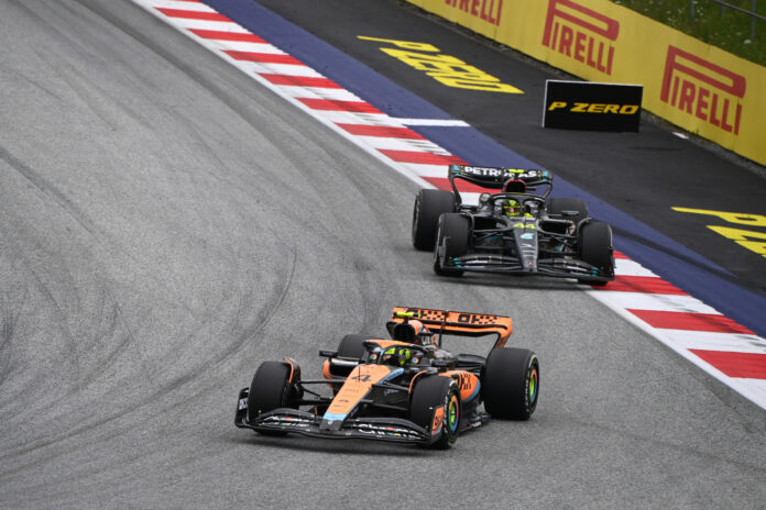 Lando Norris, Lewis Hamilton, McLaren, Mercedes