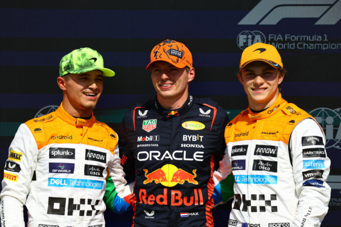 Lando Norris, Max Verstappen, Oscar Piastri