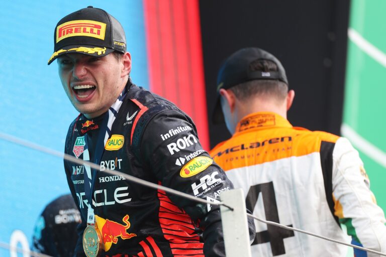 Max Verstappen, Lando Norris. Red Bull, McLaren