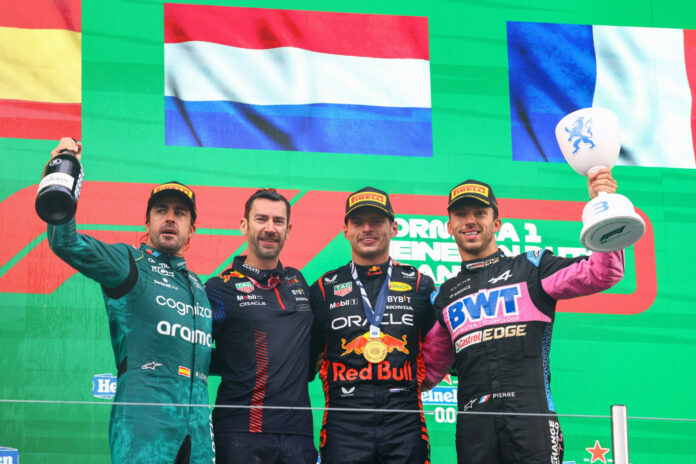 Fernando Alonso, Max Verstappen, Pierre Gasly